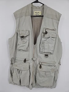 Eddie Bauer Vest Mens Sz LT Tall Safari Travel Utility Cargo Fishing Vented - Picture 1 of 7