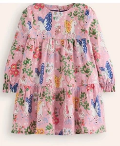 NWT Mini Boden Betsy Tiered Twirly Dress Enchanted Forest Girls 7-8 - Picture 1 of 3