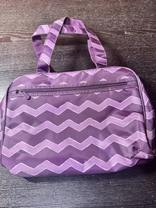 Thirty One Handle It -purple Chevron Cosmetic Bag - Picture 1 of 9