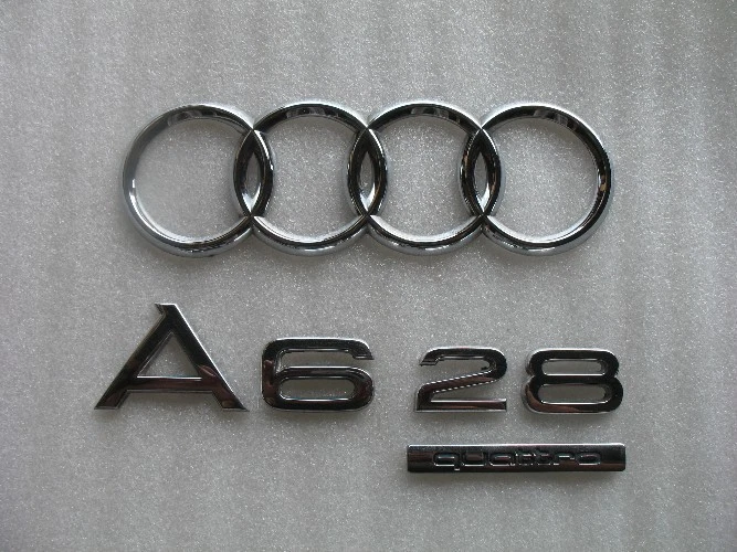 AUDI A6 2.8 QUATTRO 2003 emblema trasero cromado logotipo calcomanía insignia signo fabricante de equipos originales 02 03 04 Foto 1 de 1