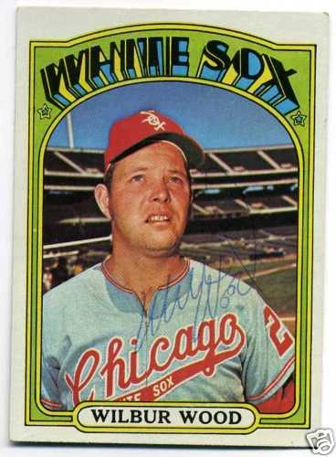 Autógrafo firmado por Wilbur Wood 1972 Topps #553 White Sox   Foto 1 de 1