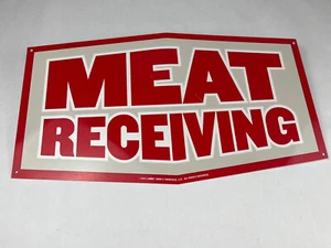 Letrero de tienda de metal raro de Jimmy John's muy raro de recepción de carne coleccionable - Imagen 1 de 11