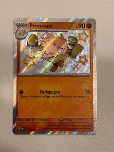 Carte Pokémon Primeape 170/091 Baby Shiny - Ita Mint - Destino di Paldea PAF - Foto 1 di 2