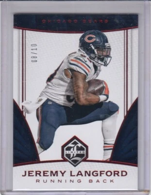 JEREMY LANGFORD 2016 Panini Limited Ruby Spotlight #36 8/10 Bears - Image 1 of 2