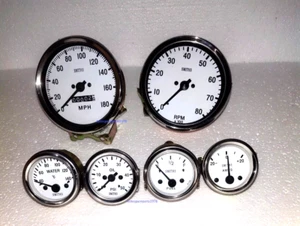 Smiths Kit Elec Temp Oil Fuel Amp Gauge Speedo0-180 mph Tacho0-80 100 mm WC - Picture 1 of 3
