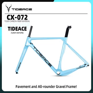 T1000 Carbon Fiber Road Gravel  Bike Frames Thru Axle BB386 12*100mm Flat Mount - Picture 1 of 7