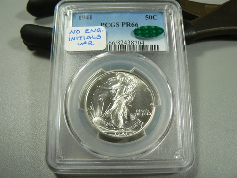 1941 Walking Liberty Silver Half Dollar Proof PCGS & CAC PR66 Certified Cover