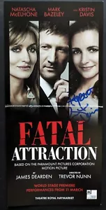 Kristin Davis Signed 'Fatal Attraction' Theatre Handbill - Sex And The City - Picture 1 of 4