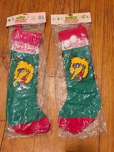2 Sesamstraße Weihnachtsstrümpfe BIG BIRD Vintage OVP - Bild 1 von 4