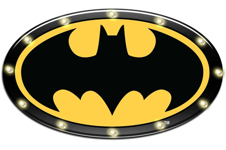Metal Batman Light Up Tin Man Cave Bar Sign Birthday Christmas Shed Gift - image 1 of 4