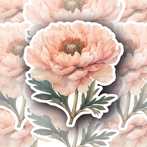 Laminated decal/sticker--UV/Water resistant for in/outdoor use - Floral Sticker - Picture 1 of 5