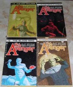 THE AVENGER - 4 Books by Kenneth Robeson - Sky Walker, Blood Ring, Devil's Horns - Bild 1 von 1