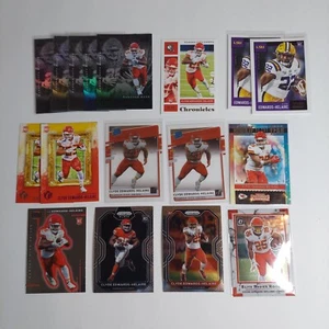 Lote de 17 Prizm Black Dynagon Donruss Clearly ESR Clyde Edwards Helaire Rookie 2020 - Imagen 1 de 5