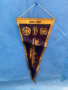 Banderín trompeteros vintage Sima Perú Servicios Industriales De La Marina B/T - Imagen 1 de 6