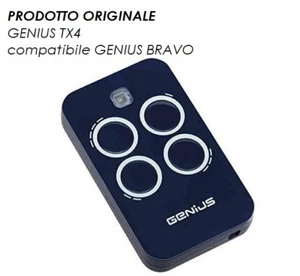 TELECOMANDO CANCELLO ORIGINALE GENIUS ECHO TX4 COMPATIBILE GENIUS BRAVO  - Foto 1 di 2