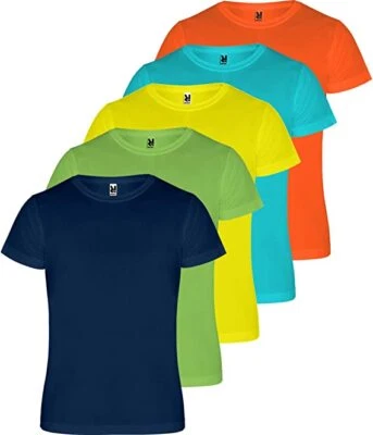 ROLY 5 Sück Funktions Shirt Herren Laufshirt Fitness Sport Shirt kurzarm Control Dry