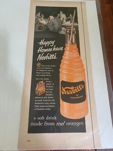 Vintage 1952 Nesbitt's Orange Drink Couples On Beach ad - Picture 1 of 1