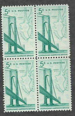 US. 1258. 5c. Verrazano-Narrows Bridge Issue. Block of 4. MNH. 1964 - Image 1 of 2