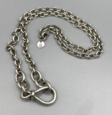 ALE 925 Pandora Plata Esterlina Grueso Nudo Infinito Cadena Collar 19" Foto 1 de 4