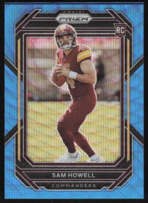 2022 Panini Prizm Blue Wave Rookie #306 Sam Howell /199 Washington Commanders - Image 1 of 2