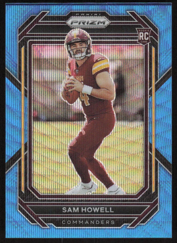 2022 Panini Prizm Blue Wave Rookie #306 Sam Howell /199 Washington Commanders - Image 1 of 2