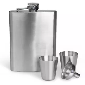 Embudo de botella de licor/whisky frasco de cadera de acero inoxidable de 8 oz 2 tazas duradero nuevo - Imagen 1 de 5