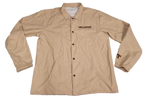 COACH Giacca allenatore Hellatech International con bottoni davanti uomo taglia 3XL kaki