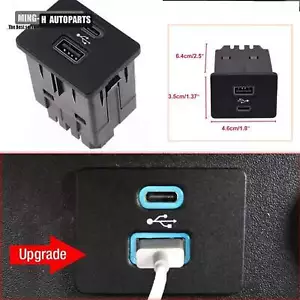 USB+ Type-C USB Dual Multimedia Interface Module Sync3.4 Only Black Fits Ford - Picture 1 of 8
