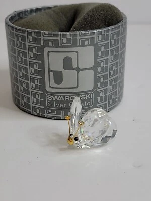 Figura Mariposa Swarovski 1985-88 Puntas de Cristal Antena Dorada con Caja Original 1 pulgada Foto 1 de 4