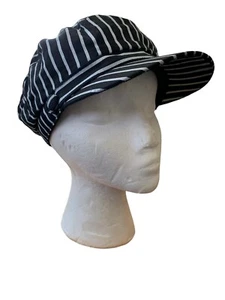 D & Y Military Style Cap Hat Black & White Stripe - Picture 1 of 10