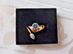 GG-Ring 750 m. Diamant 0,20 Karat u. Turmalin 0,50 Karat - Bild 1 von 9