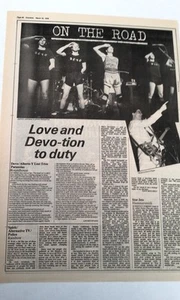 DEVO Roundhouse concert review 1978 UK ARTICLE / clipping - Imagen 1 de 1