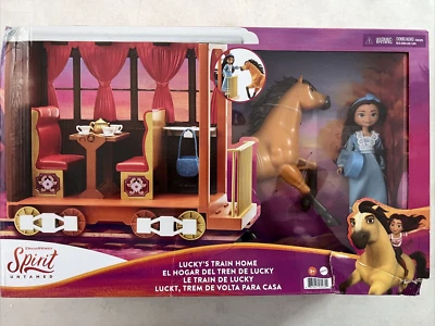 Juego Spirit Untamed Lucky's Train Home con muñeca de la suerte (caja de angustia) nuevo completo Foto 1 de 4