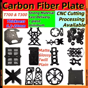 3K Carbon Fiber Sheet Plate Cutting Processing CNC Machining Custom Service - Picture 1 of 10