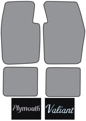 Alfombra Plymouth Valiant Loop 1963-1973 logotipo alfombrilla 4 piezas Foto 1 de 2