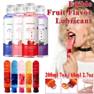 Edible Fruit Flavor Sex Lube Lubricant Gel Water Based Mild Oral Sex Massage Oil - Picture 1 of 30