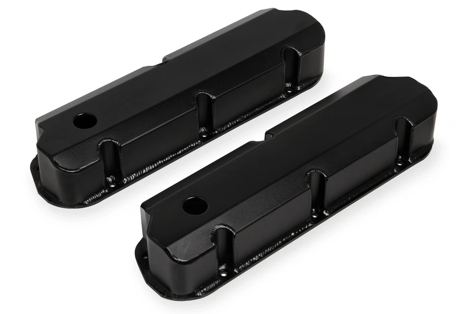 Sniper Fabricated Aluminum Valve Cover Pair Black For 62-85 Ford SB 260-351W Foto 1 de 2