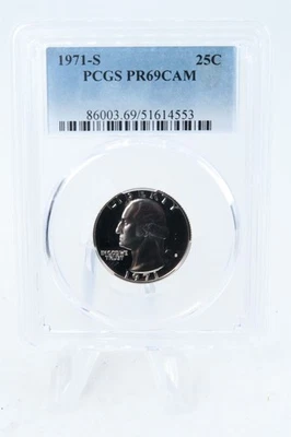 1971-S PCGS PR69CAM Washington Quarter Proof 25C - Image 1 of 2