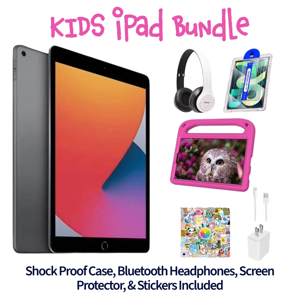 Apple iPad 9 (9th Gen) Girls Bundle 64GB - Wi-Fi - 10.2" - Space Gray (Renewed) - Image 1 of 1