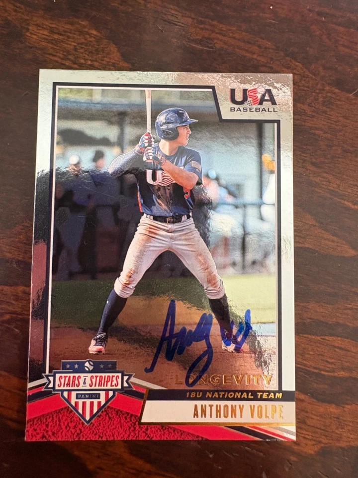 Anthony Volpe Signed 2019 Panini USA Stars & Stripes - Image 1 of 1