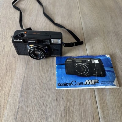 Konica C35 MF 35mm Rangefinder Film Camera w Hexanon 38mm f/2.8 Lens - Image 1 of 4