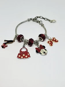 Minnie Mouse Snake Chain Charm Bracelet - Picture 1 of 1