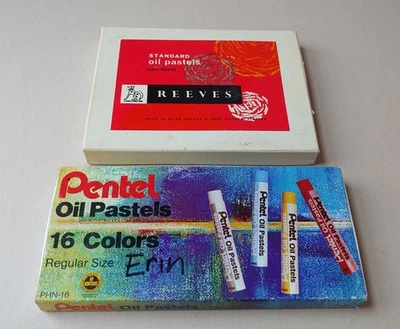 复古 Reeves 油彩 24 色 Pentel 油彩 10 种颜色二手 — 第 1/4 张图片
