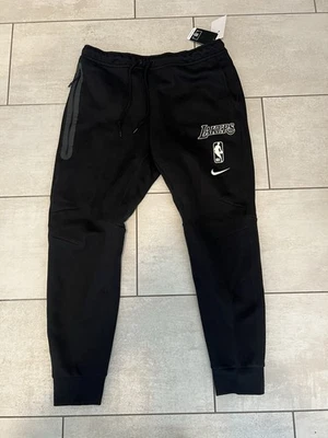 Nike NBA Los Angeles Lakers Player Issued Tech Fleece Black Sweatpants Size XL - Image 1 of 4