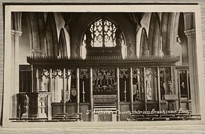 Cartolina St Aldhelms Chiesa Interno Branksome Park Poole Dorset Inghilterra RPPC - Foto 1 di 2