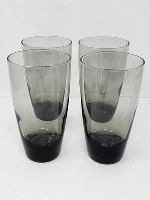 Juego de 4 vasos pesados Libbey Classic de vidrio gris humo de 6"  Foto 1 de 4