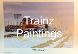Robert West 372 Santa Fe "The Rocket" Eisenbahn Kunstdruck - AP - Bild 1 von 1