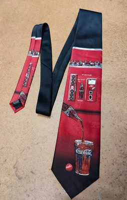 Máquina de Coca-Cola Tie Coke roja negra verter botella vidrio bebida coca clásica Foto 1 de 4