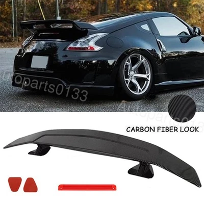 46" Carbon Style Racing Rear Trunk Spoiler GT Wing For Nissan 370z 350z GTR - Image 1 of 4