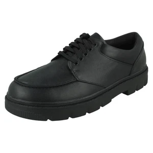 Boys Clarks Lace Up School Shoes Lorcam Edge - Picture 1 of 10